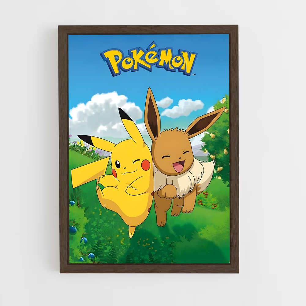 Poster Pikachu x Evoli – affiche Pokemon (vue 5)