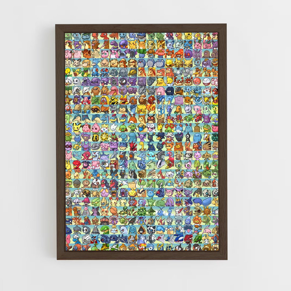 Poster Pokemon Liste (vue 5)