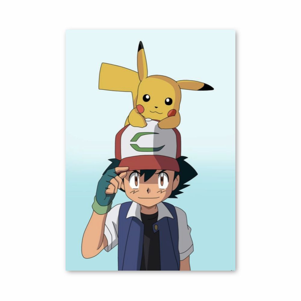 Poster Sacha x Pikachu – affiche Pokemon