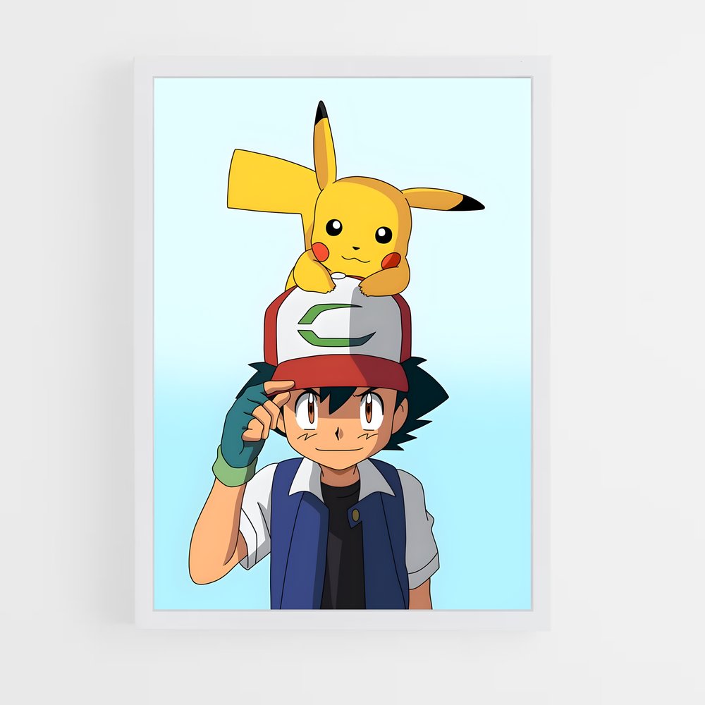 Poster Sacha x Pikachu – affiche Pokemon (vue 3)