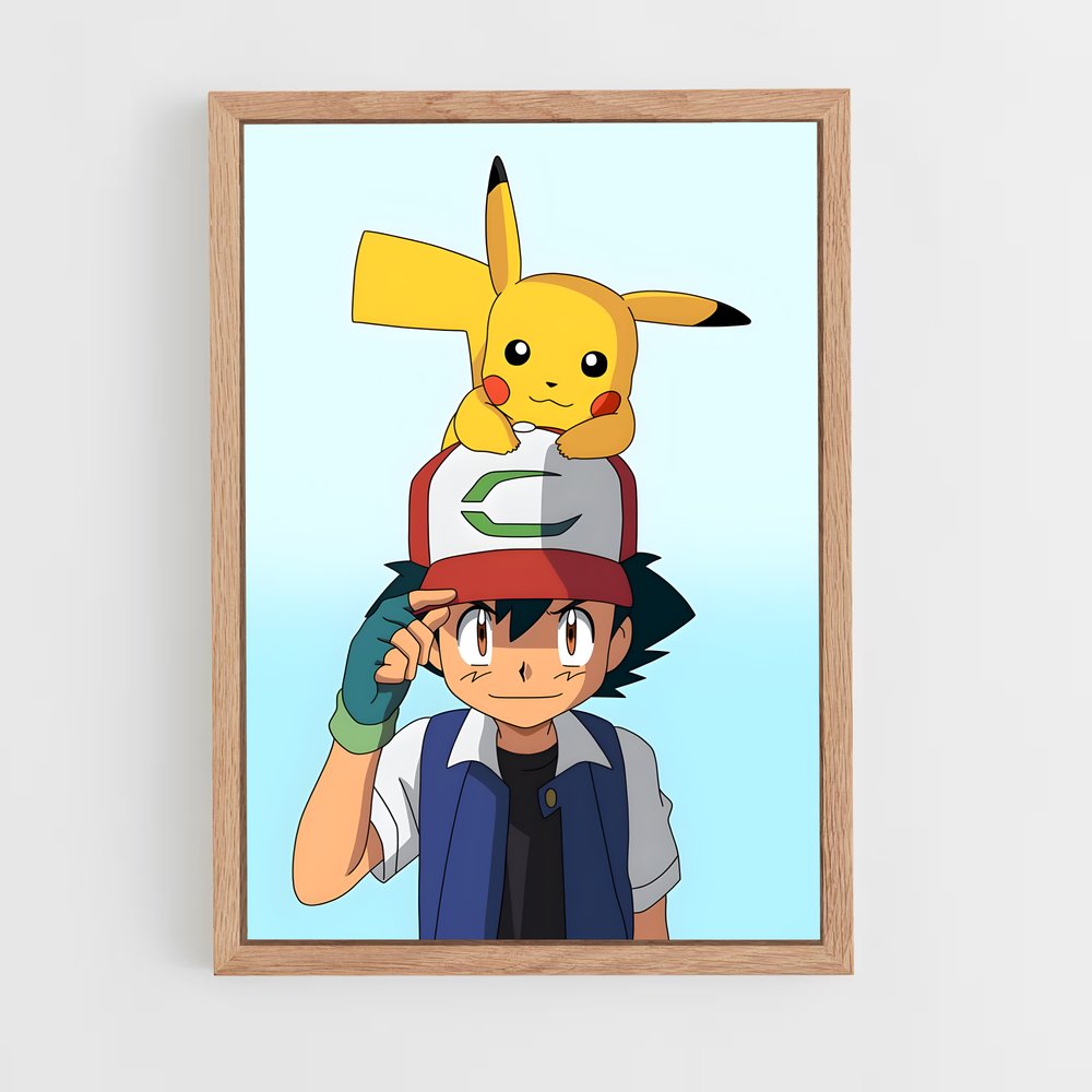 Poster Sacha x Pikachu – affiche Pokemon (vue 4)