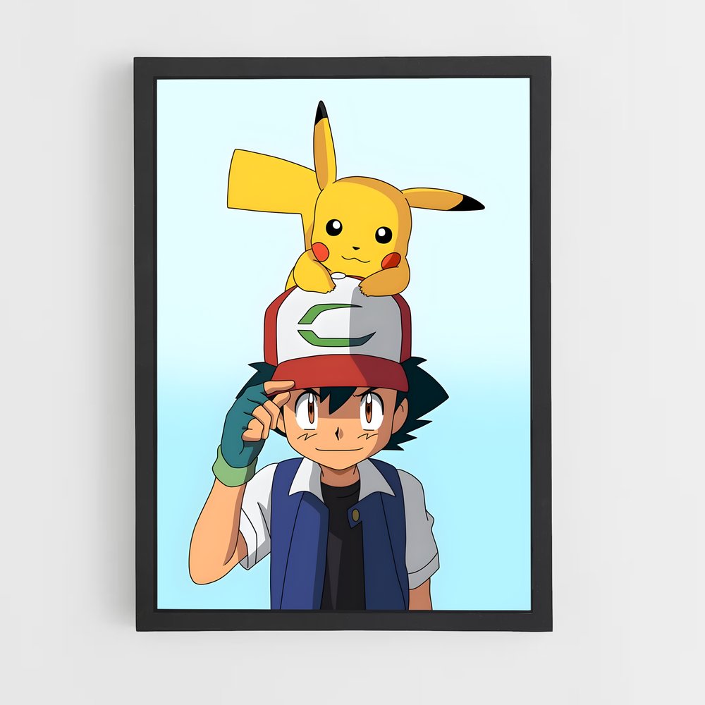 Poster Sacha x Pikachu – affiche Pokemon (vue 2)