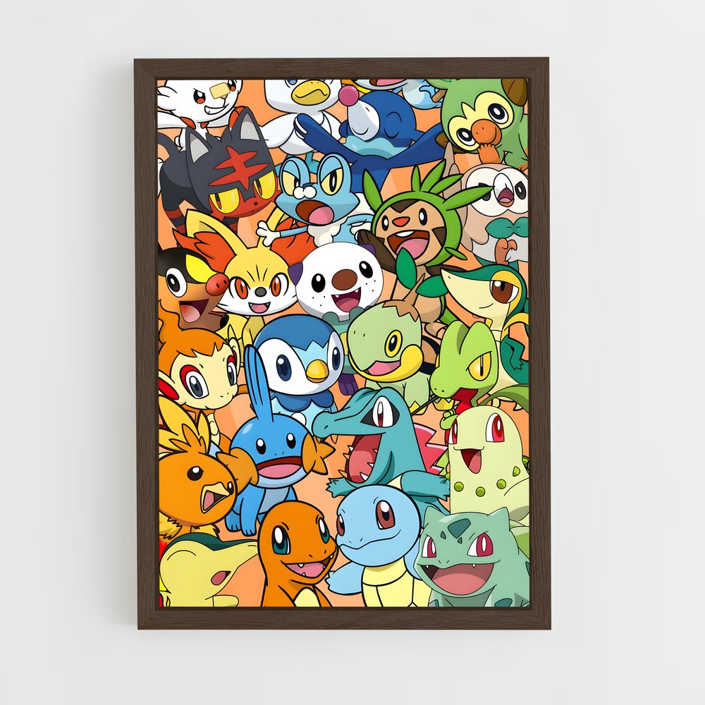 Poster Pokemon Starters (vue 5)