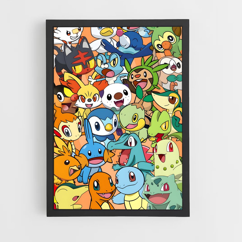 Poster Pokemon Starters (vue 2)