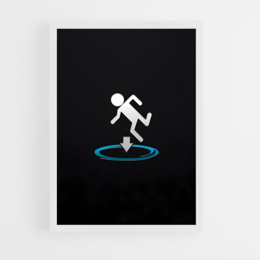 Poster Leap Through – affiche Portal (vue 3)