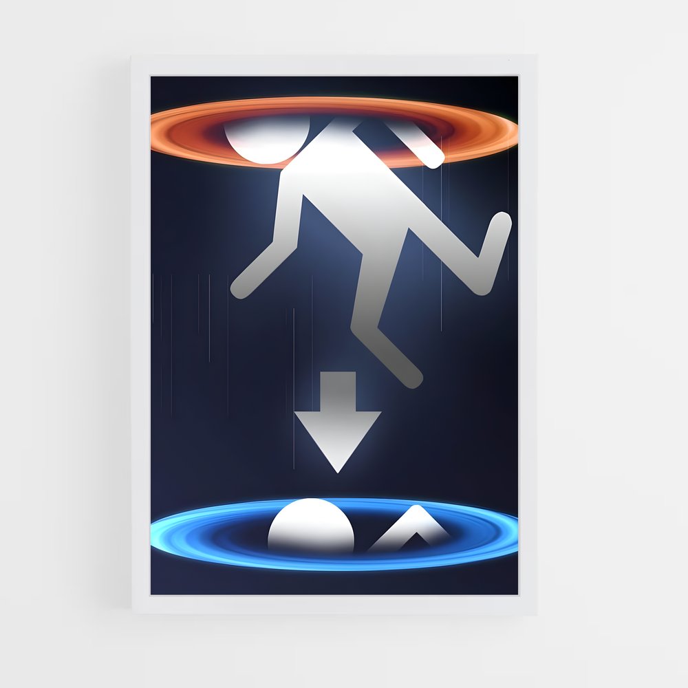 Poster Évasion Dimensionnelle – affiche Portal (vue 3)
