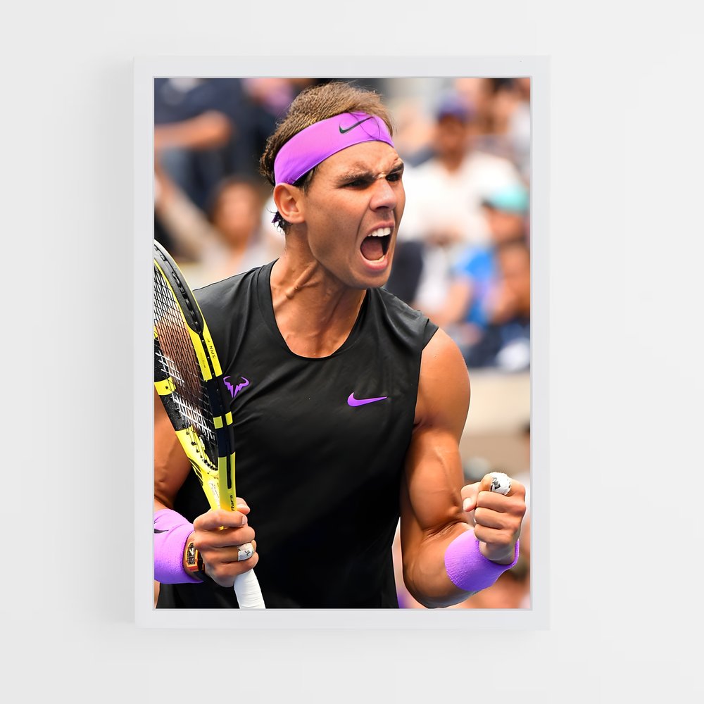 Poster Rafael Nadal Violet – affiche Tennis (vue 3)