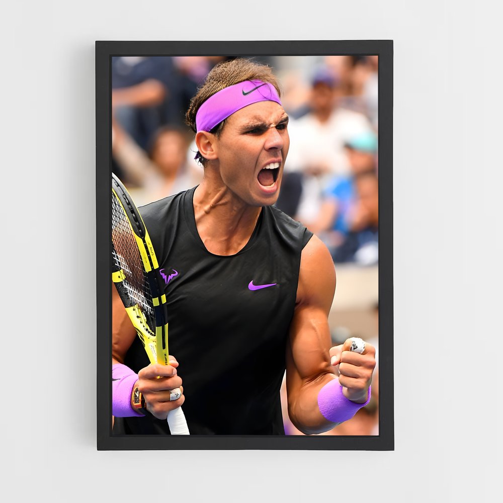 Poster Rafael Nadal Violet – affiche Tennis (vue 2)