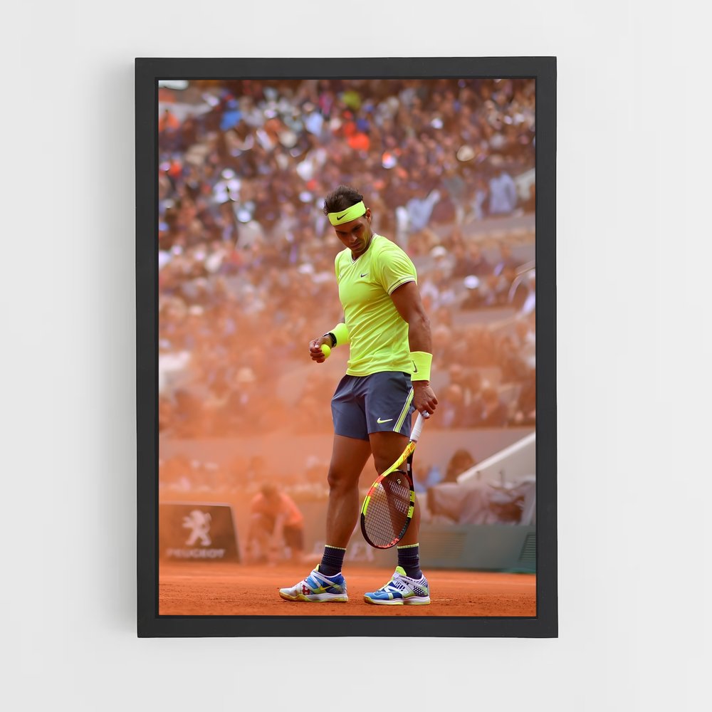 Poster Jaune Nadal – affiche Tennis (vue 2)