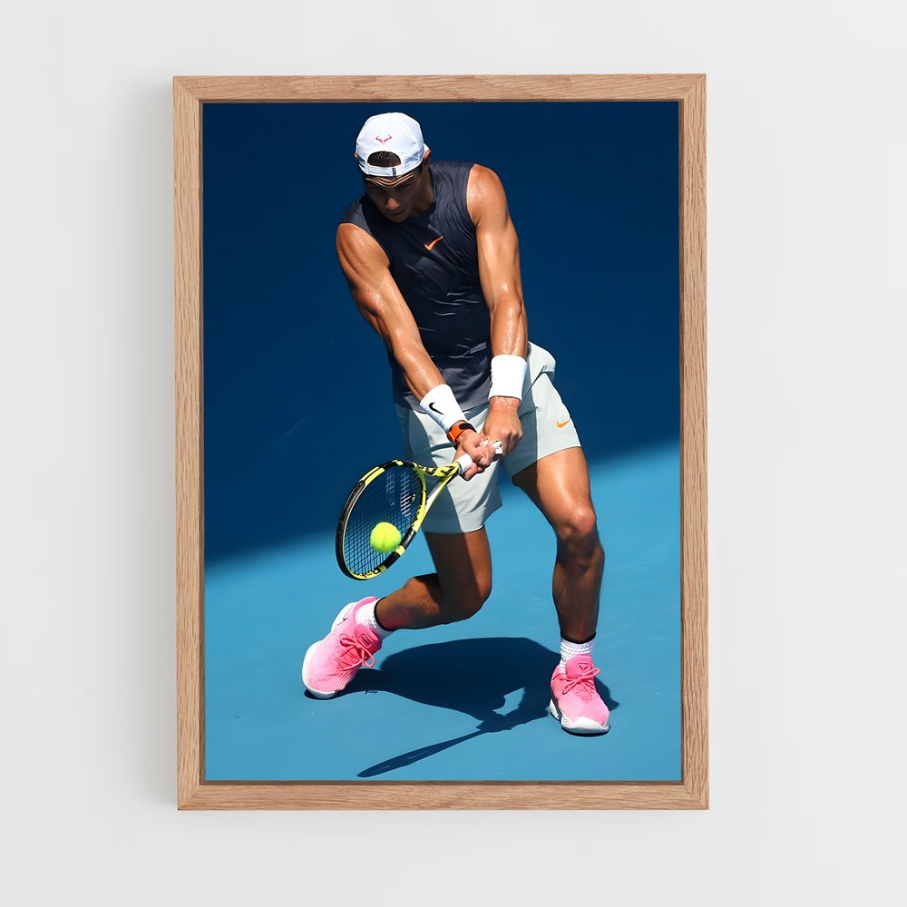 Poster Rafael Nadal Bleu – affiche Tennis (vue 4)