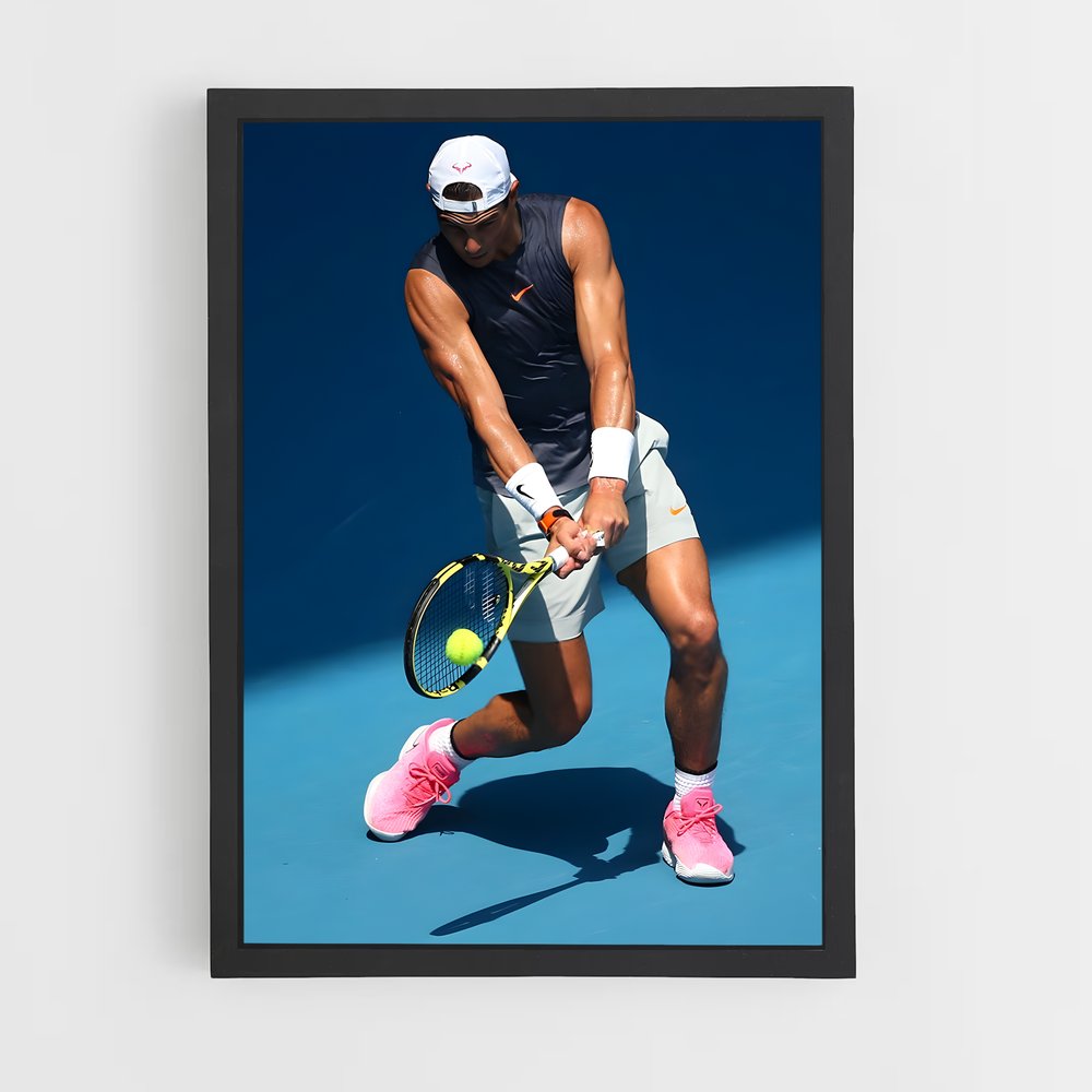 Poster Rafael Nadal Bleu – affiche Tennis (vue 2)