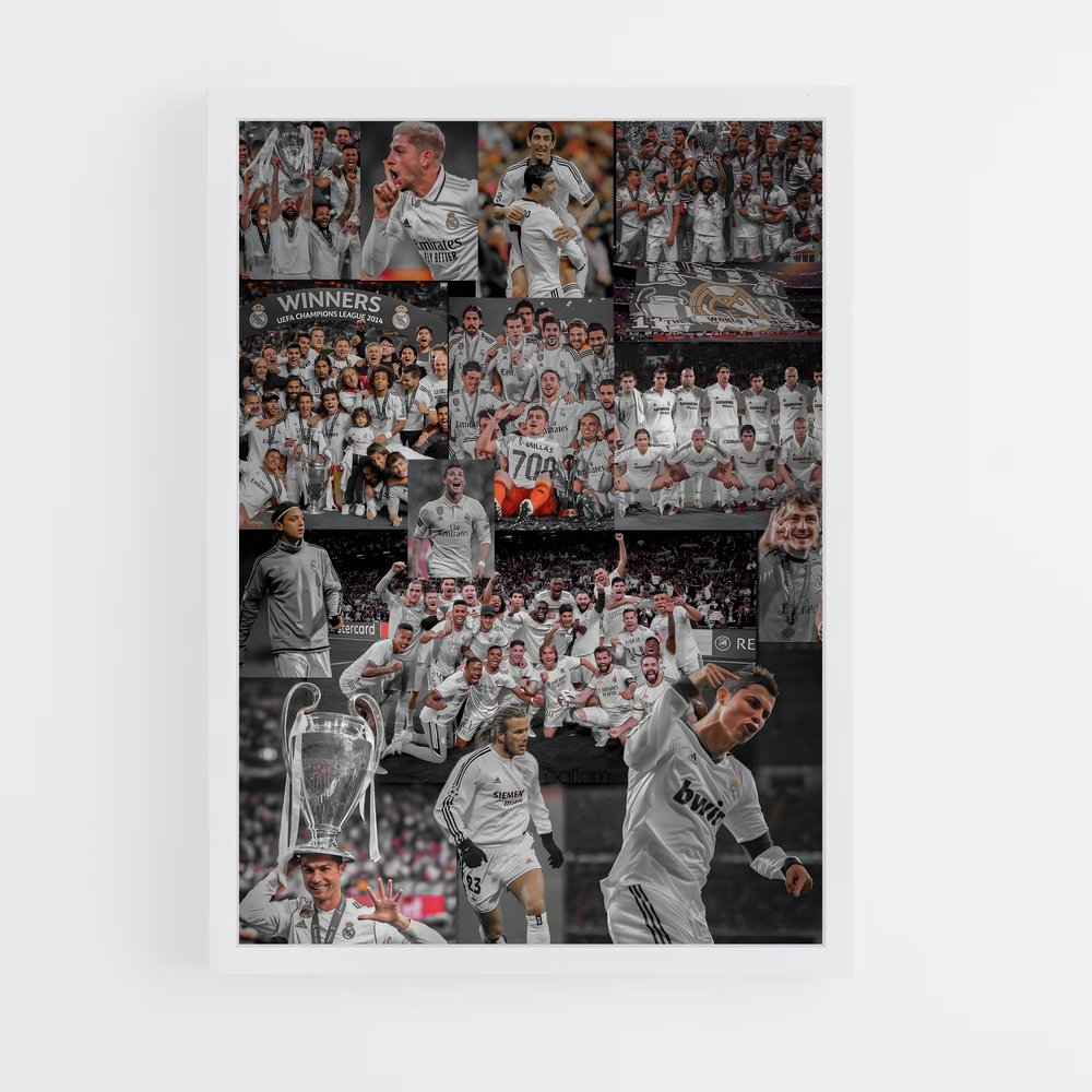 Poster Real Madrid Collage – affiche Football (vue 3)