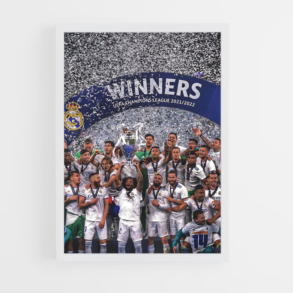 Poster Madrid Victoire – affiche Football (vue 3)