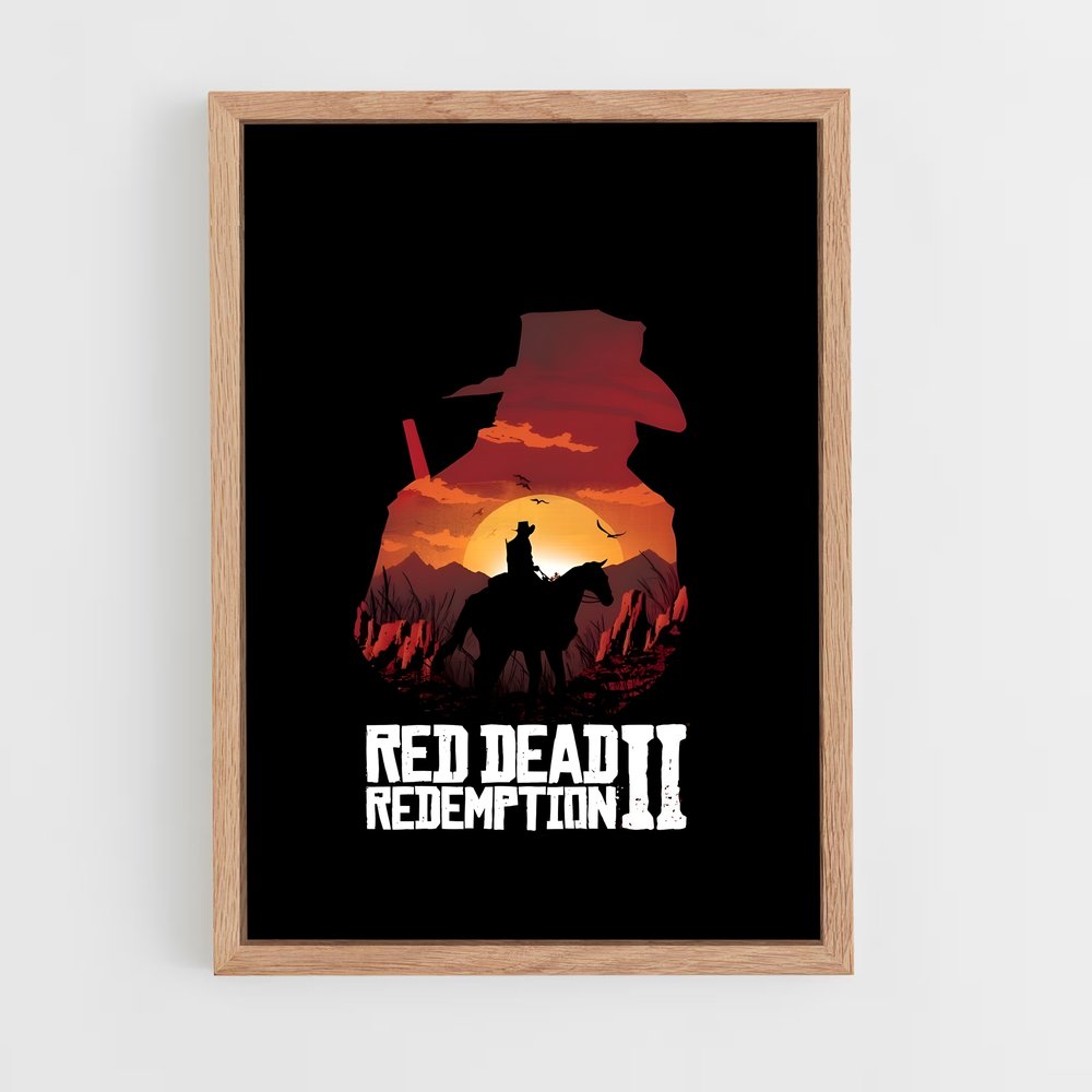 Poster Western Crépuscule – affiche Red Dead Redemption (vue 4)