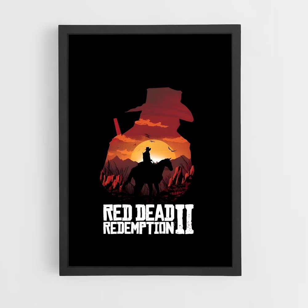 Poster Western Crépuscule – affiche Red Dead Redemption (vue 2)