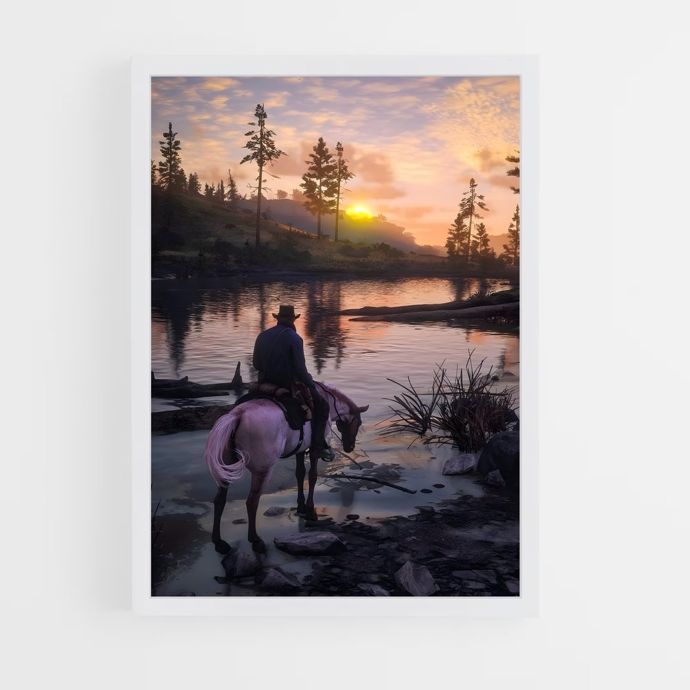 Poster Aube Équestre – affiche Red Dead Redemption (vue 3)