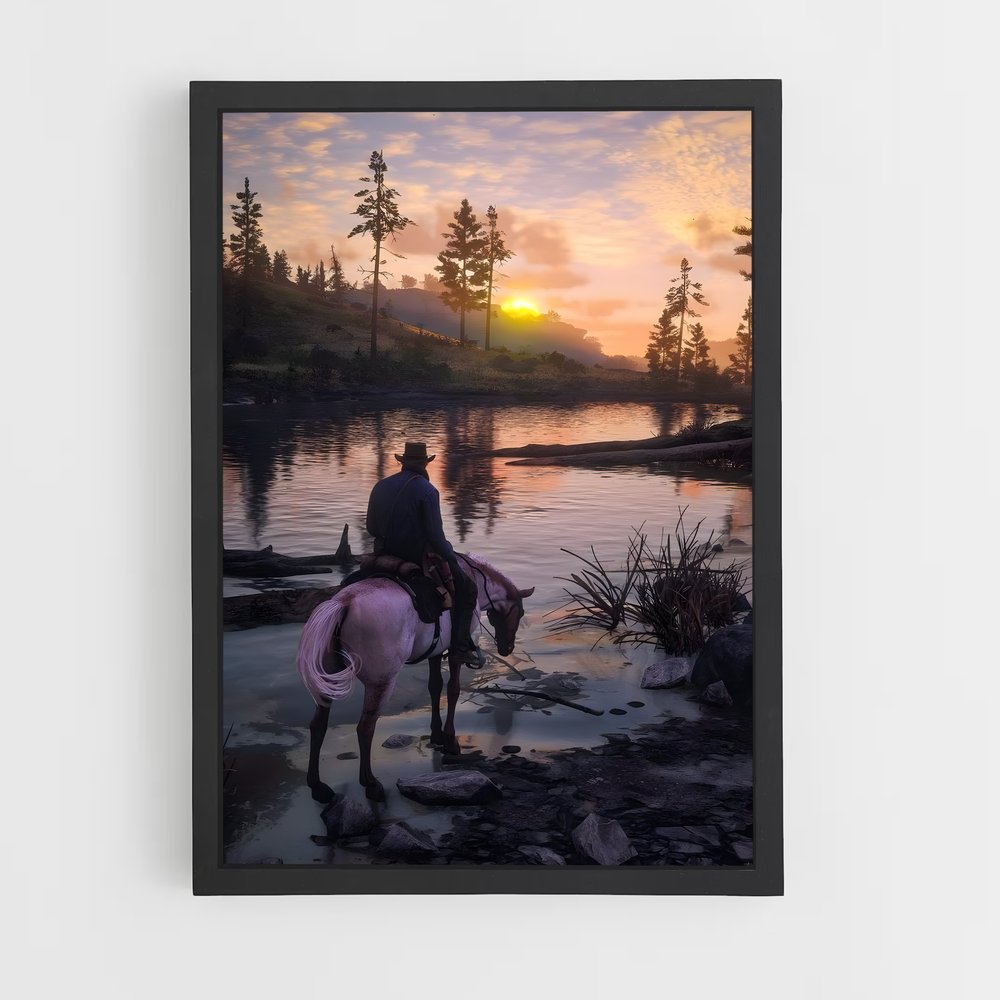 Poster Aube Équestre – affiche Red Dead Redemption (vue 2)