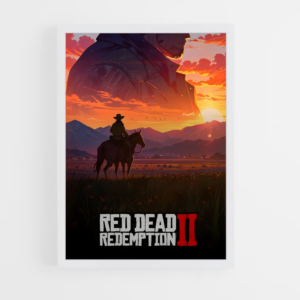 Poster Crépuscule Équestre – affiche Red Dead Redemption (vue 3)
