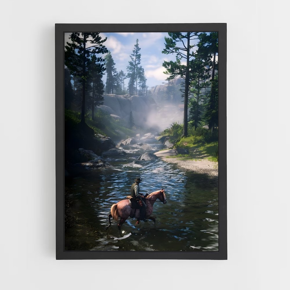 Poster Aventurier Équestre – affiche Red Dead Redemption (vue 2)