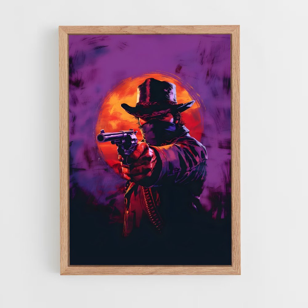 Poster Le Hors-la-Loi Crépusculaire – affiche Red Dead Redemption (vue 4)