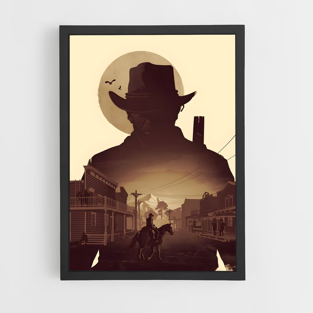 Poster Far West Épopée – affiche Red Dead Redemption (vue 2)