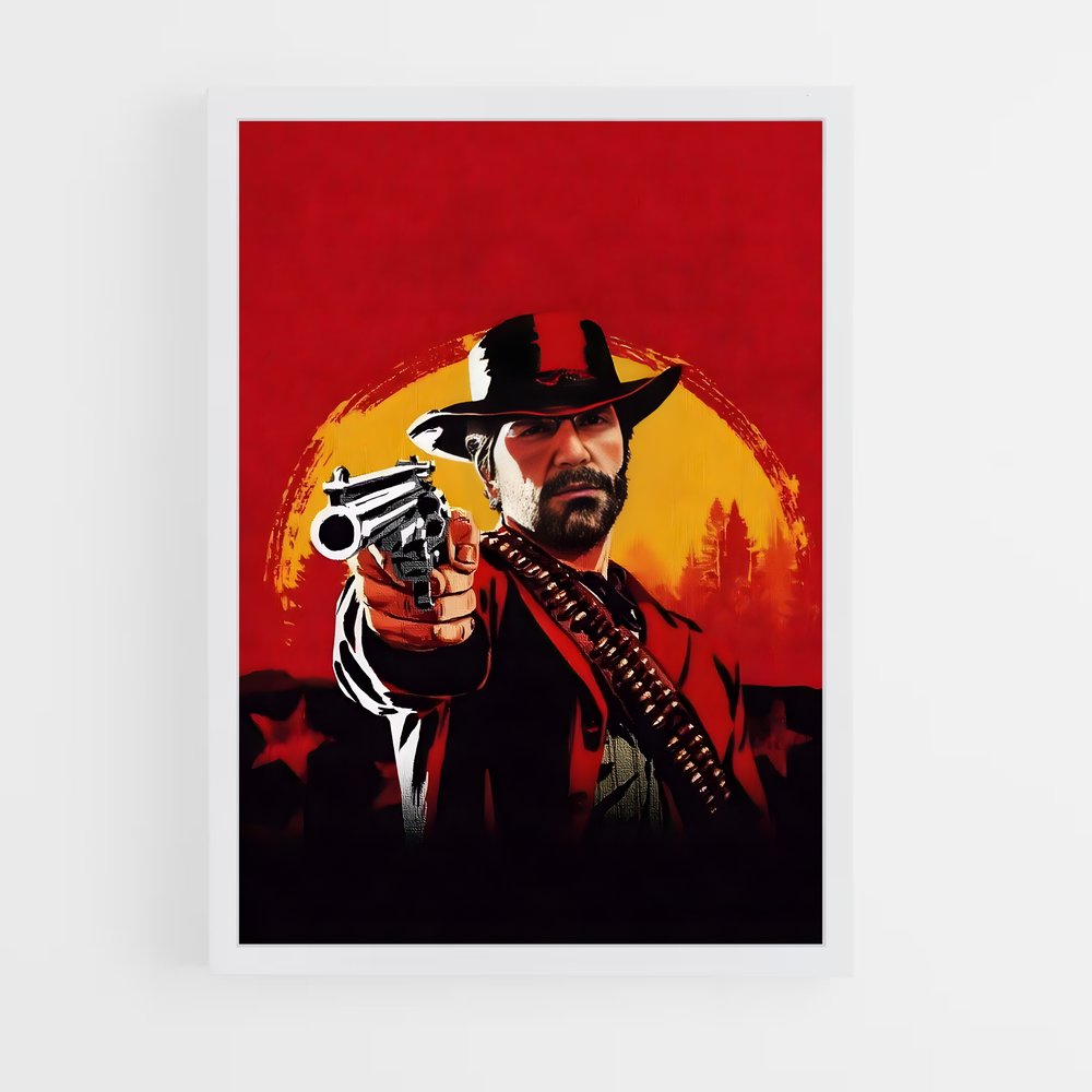 Poster Cowboy Écarlate – affiche Red Dead Redemption (vue 3)