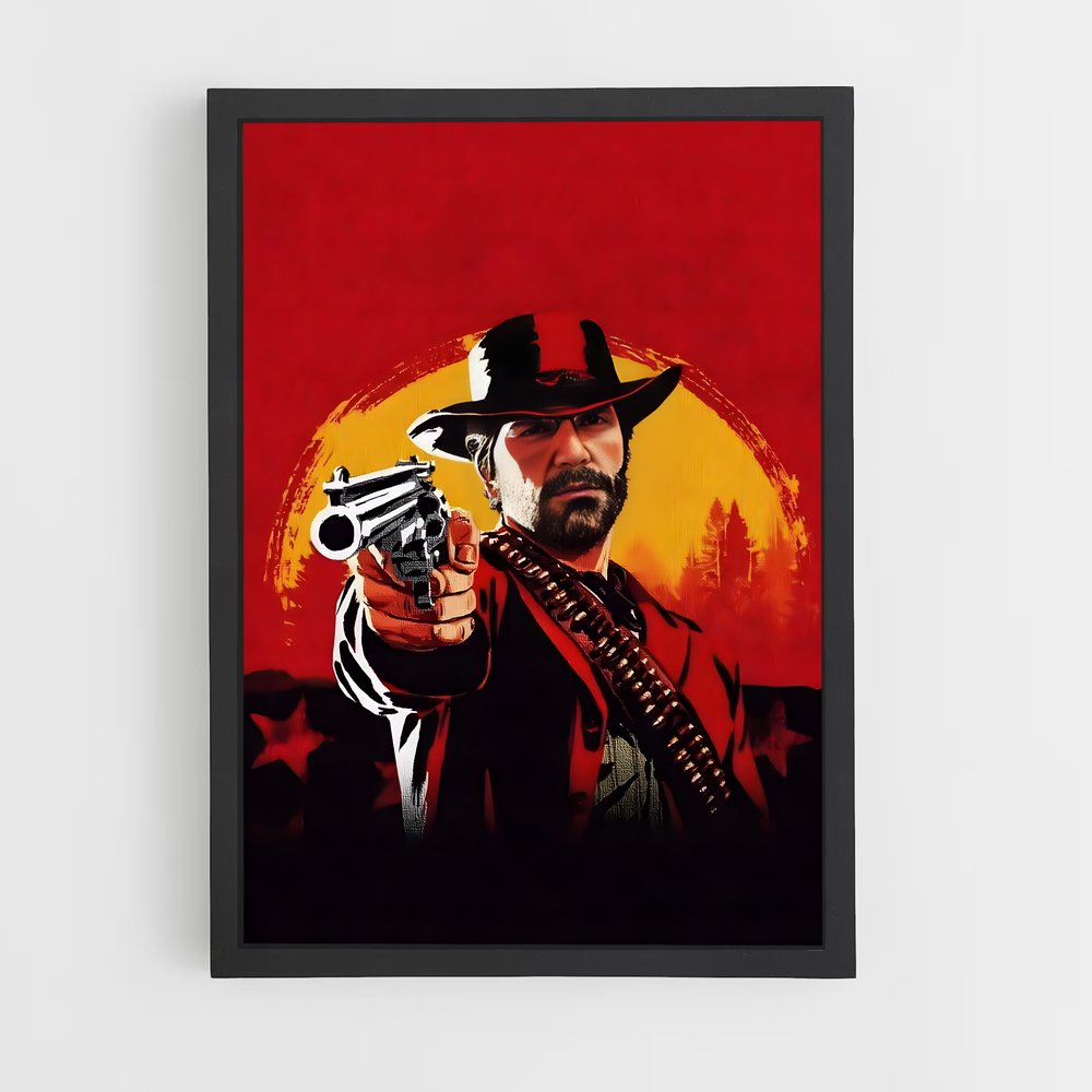 Poster Cowboy Écarlate – affiche Red Dead Redemption (vue 2)
