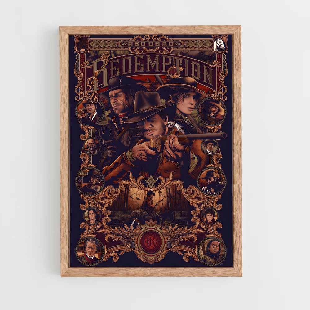 Poster Western Redemption – affiche Red Dead Redemption (vue 4)