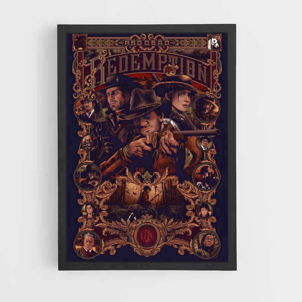 Poster Western Redemption – affiche Red Dead Redemption (vue 2)