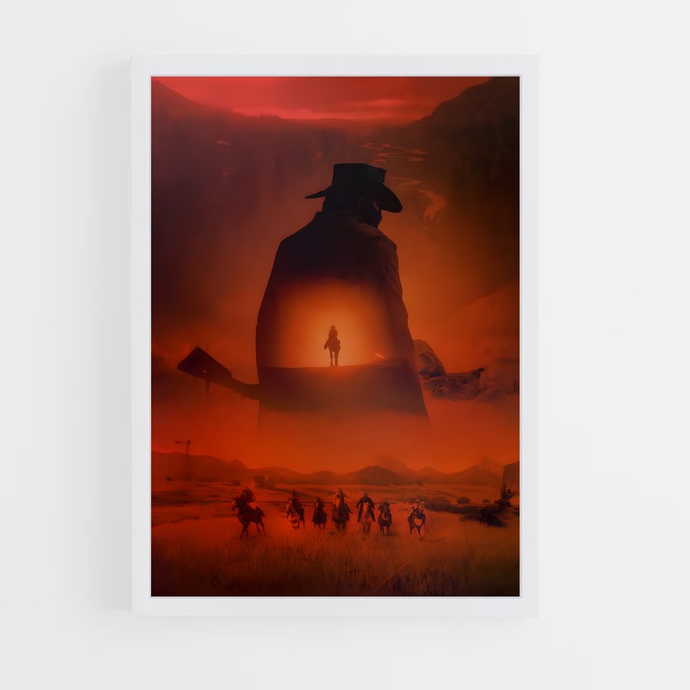 Poster Far West Crépusculaire – affiche Red Dead Redemption (vue 3)