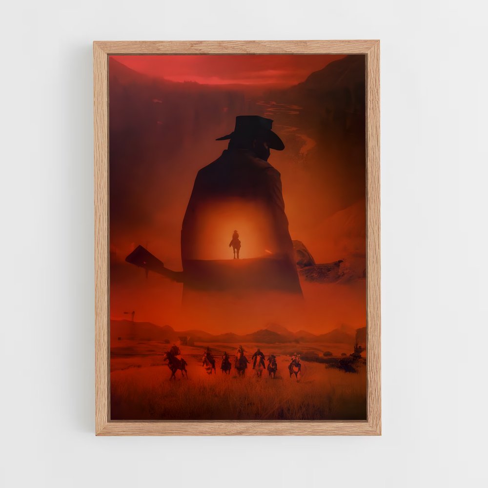 Poster Far West Crépusculaire – affiche Red Dead Redemption (vue 4)