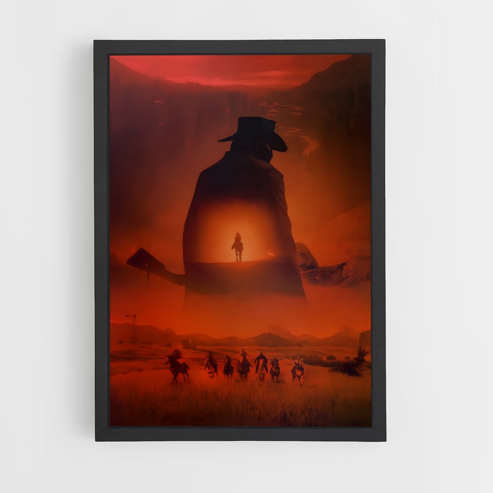 Poster Far West Crépusculaire – affiche Red Dead Redemption (vue 2)