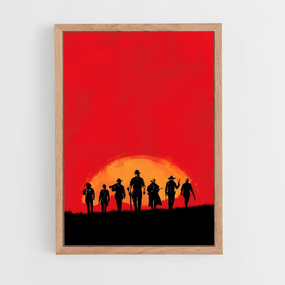 Poster Crépuscule Western – affiche Red Dead Redemption (vue 4)