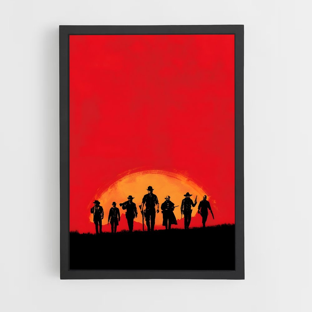 Poster Crépuscule Western – affiche Red Dead Redemption (vue 2)