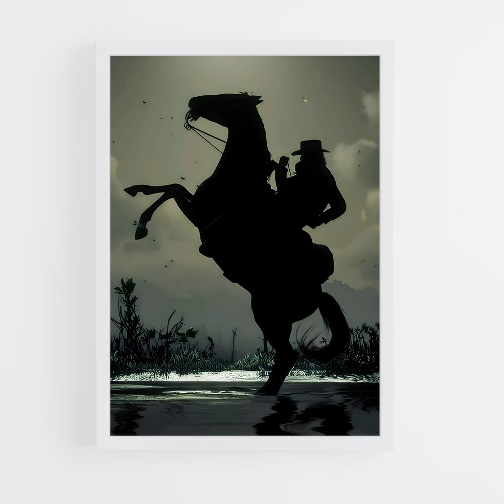 Poster Cavalier Sauvage – affiche Red Dead Redemption (vue 3)