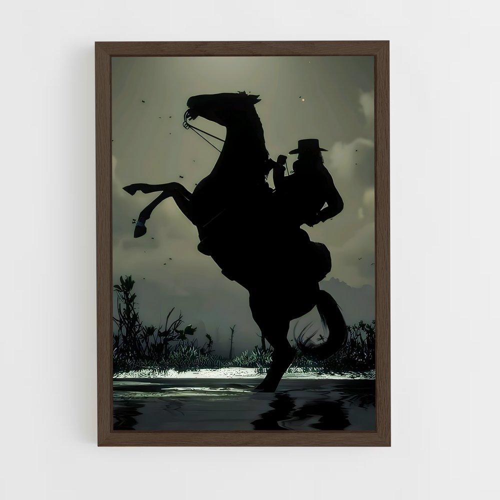 Poster Cavalier Sauvage – affiche Red Dead Redemption (vue 5)