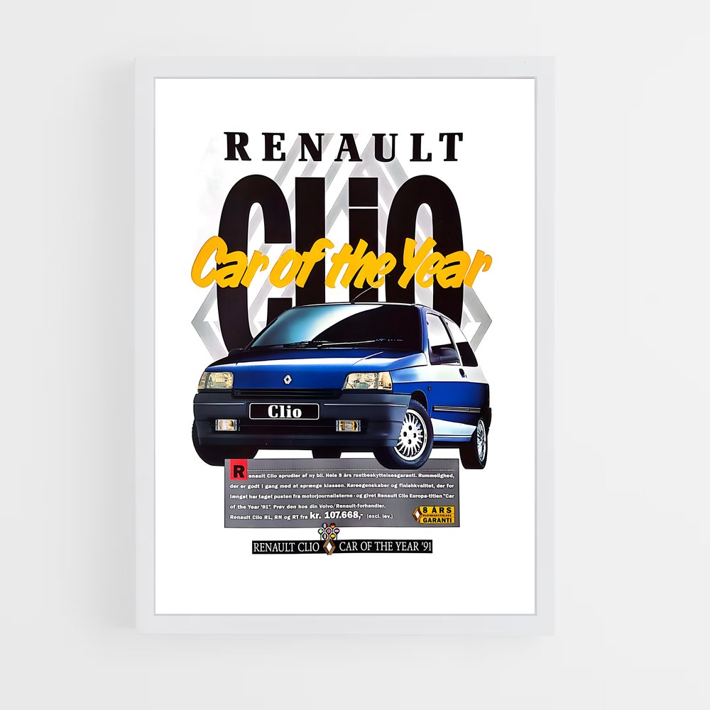 Poster Renault Clio Car of the Year (vue 3)
