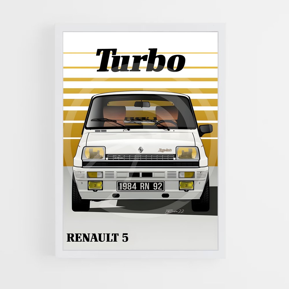 Poster Turbo Renault 5 (vue 3)