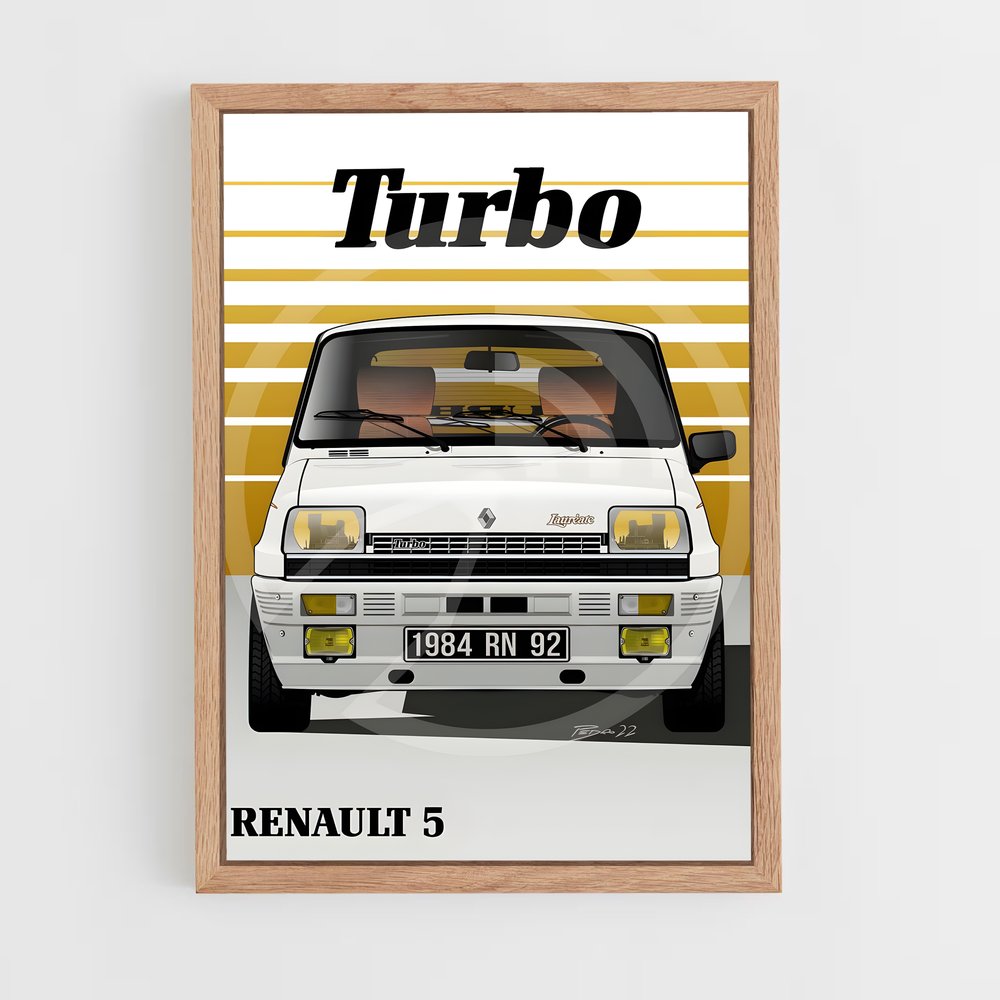 Poster Turbo Renault 5 (vue 4)