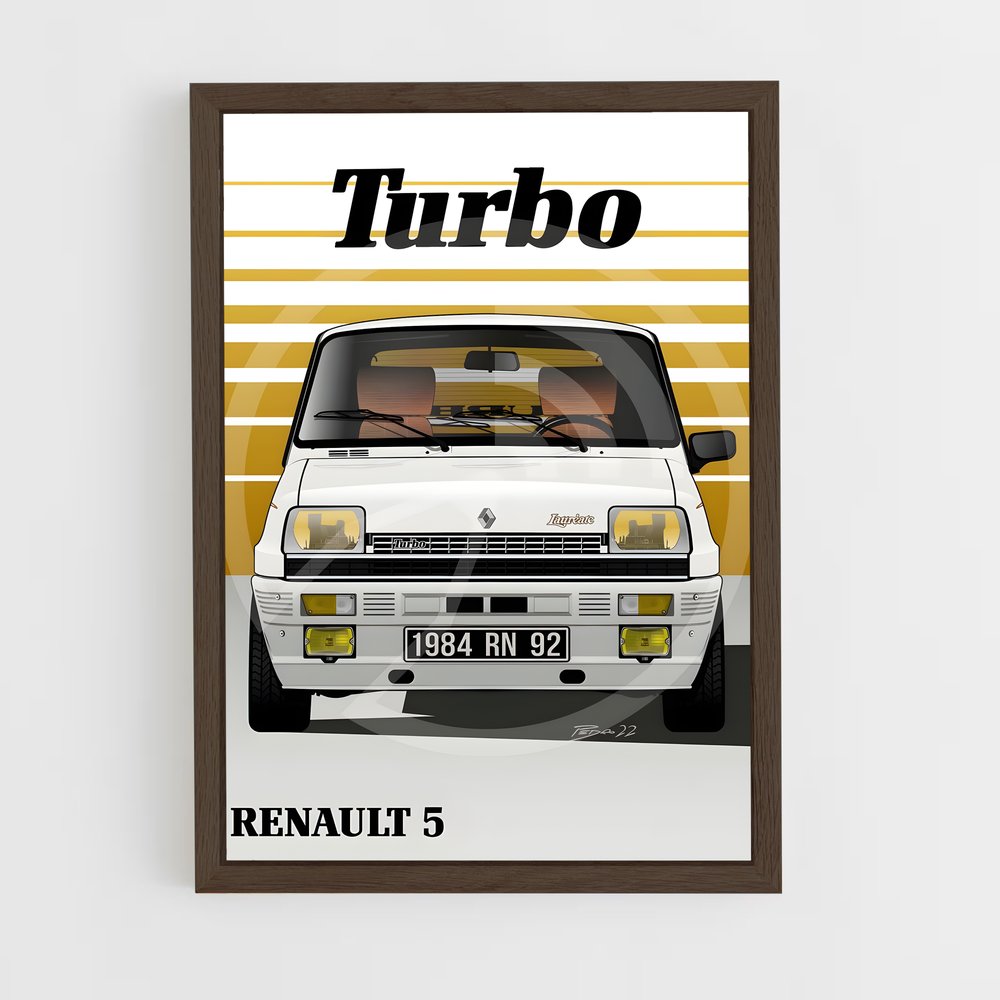 Poster Turbo Renault 5 (vue 5)