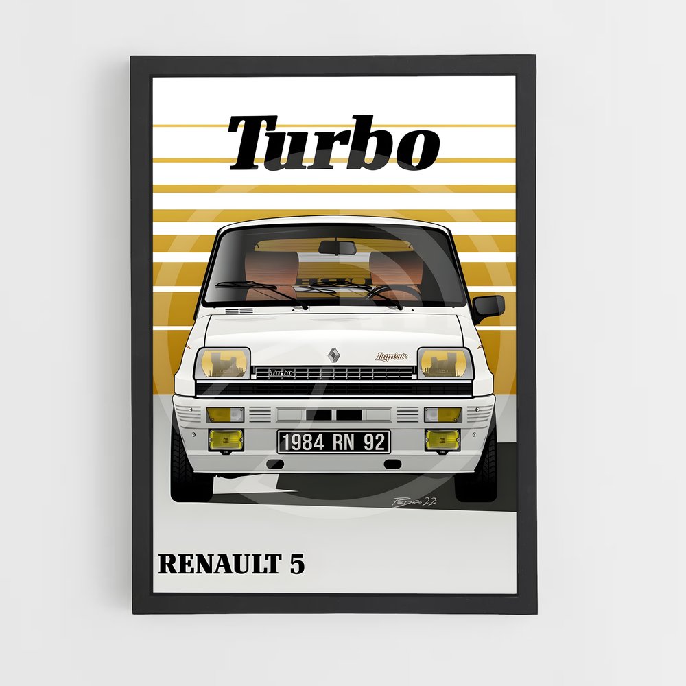 Poster Turbo Renault 5 (vue 2)