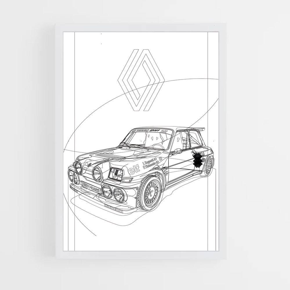 Poster Rétro Chic Renault 12 (vue 3)