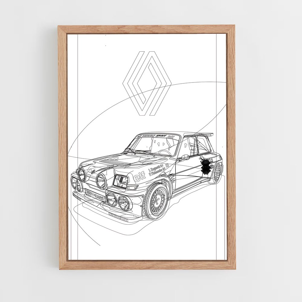 Poster Rétro Chic Renault 12 (vue 4)