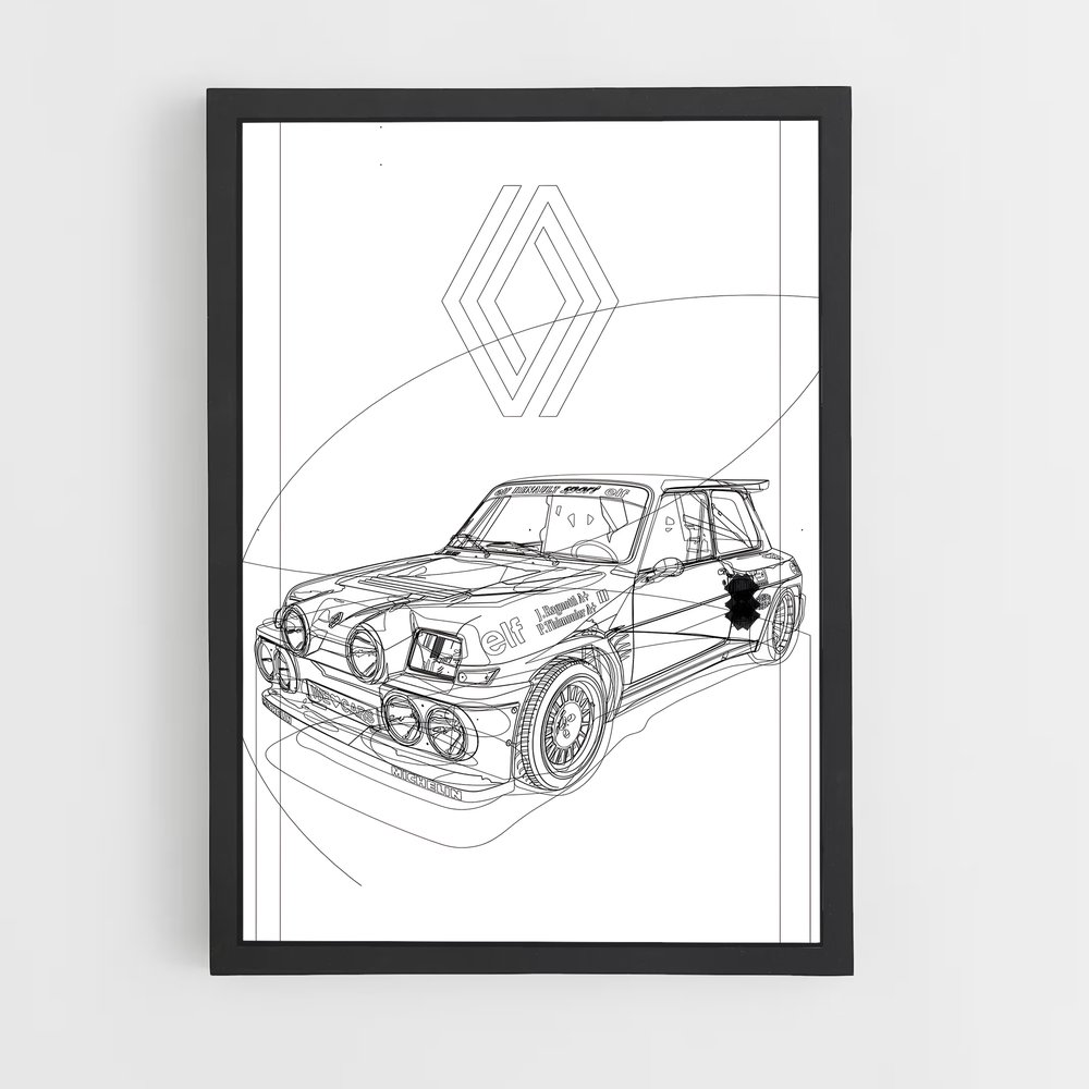 Poster Rétro Chic Renault 12 (vue 2)