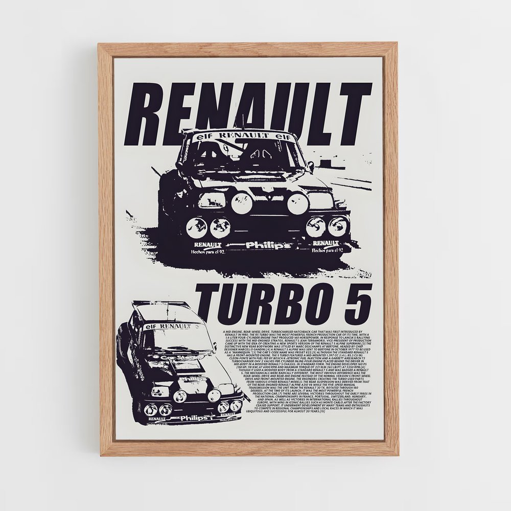 Poster Renault Turbo 5 (vue 4)