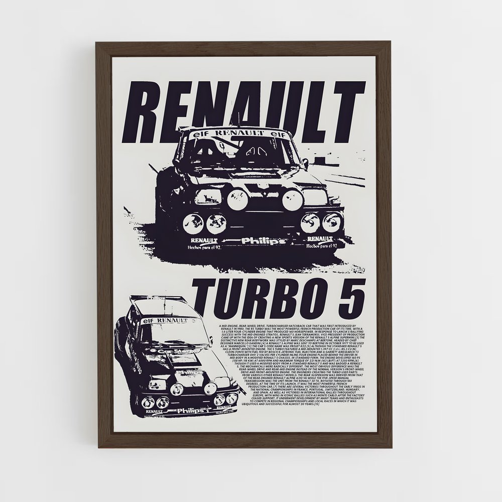 Poster Renault Turbo 5 (vue 5)