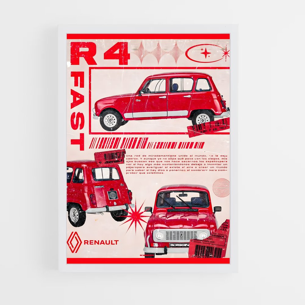Poster R4 Classique – affiche Renault (vue 3)