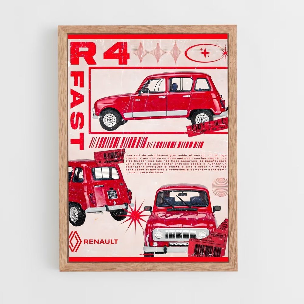 Poster R4 Classique – affiche Renault (vue 4)