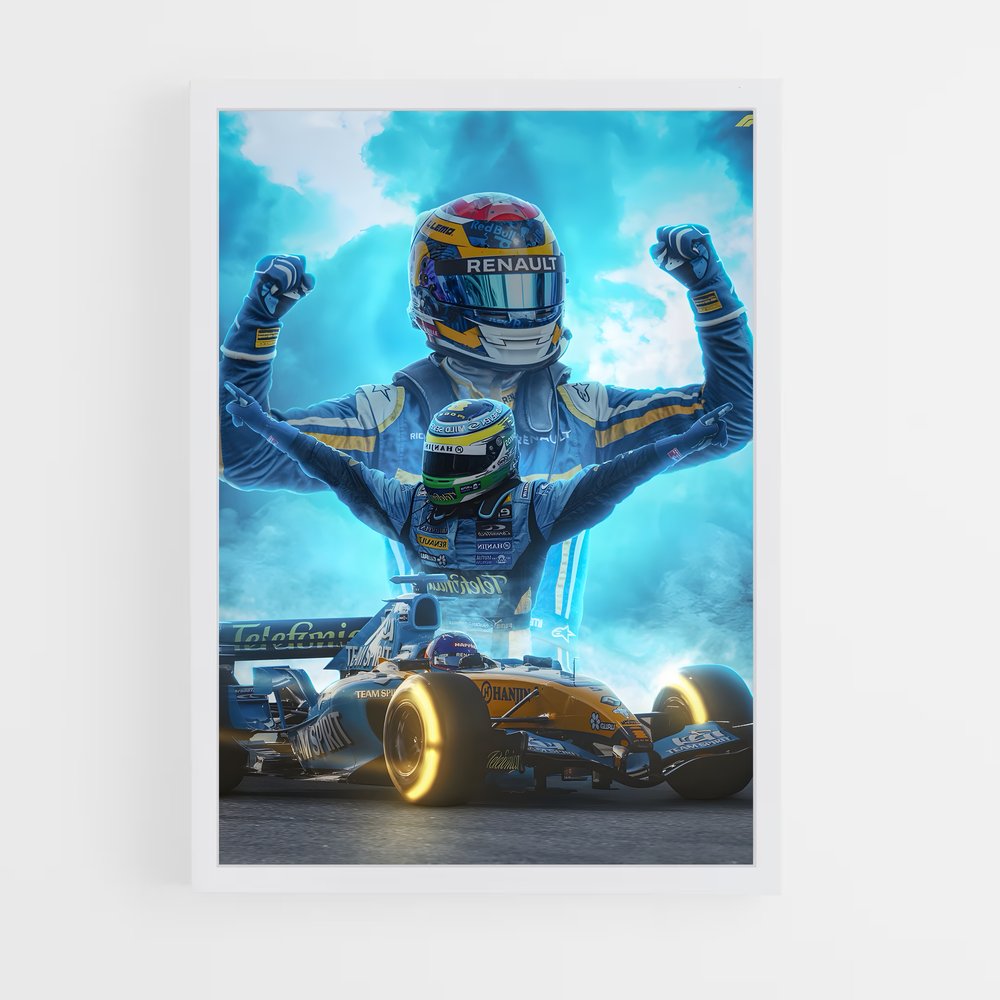 Poster Champion de Course – affiche Renault (vue 3)