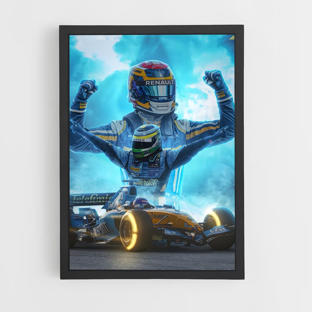 Poster Champion de Course – affiche Renault (vue 2)